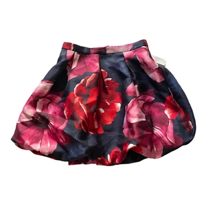 Amy Byer Big Girls Short Skirt Pull On Woven Red Giant Floral Zipper Size 14 New - Picture 1 of 11