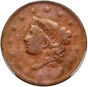 1837 N-17 R-4 PCGS FR 02 Matron or Coronet Head Large Cent Coin 1c - Picture 1 of 2