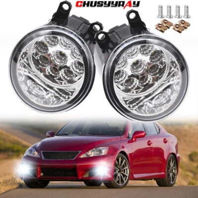Pair LED Fog Light Driving Lamps fits Lexus IS250 IS350 2010-2012 IS F 2008-2014 - Image 1 of 4