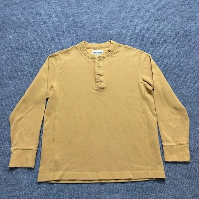 Eddie Bauer Mens Henley Sweater Size XL Mustard Cotton Pullover Casual Outdoor - Image 1 of 4