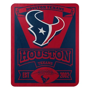 Houston Texans Licensed "Marque" Fleece Throw Blanket  50'' X 60''  - Picture 1 of 1