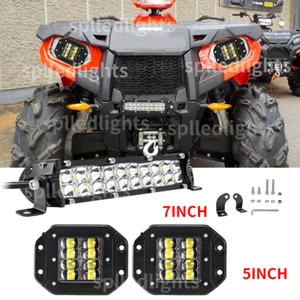 Fit Polaris Sportsman 1000 850 570 RZR LED Light Pod Replace Kits +7'' light bar - Picture 1 of 19