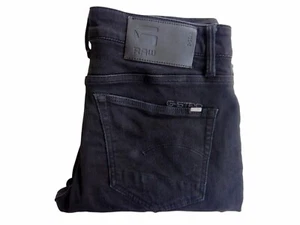 G Star Raw 3301 Slim Men's Designer Black Cotton Denim Jeans - Size 30 Leg 32 - Picture 1 of 15