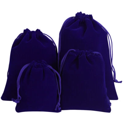 100Pc Lot Velvet Drawstring Velour Pouch Jewelry Baggie Ring Gift Bag Pouch Sets - Image 1 of 4