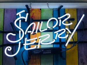 Insegna Neon Sailor Jerry Speziata Rum Cocktails 20" Lampada Luce Bar Parete Aperta Decorazione - Foto 1 di 13