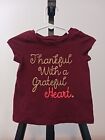Chemise à manches courtes Cat & Jack Girls Thankful With A Grateful Heart taille 12 m