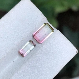 1.75 Carats emerald cut top quality rare bicolor Tourmaline loose gemstones Afg - Picture 1 of 10