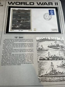 World War 2 Zaso Silk Cachet FDC D Day 1982 - Picture 1 of 3