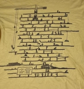 Funny Threadless T Shirt Made In USA - Men's Yellow Size XL - Picture 1 of 7