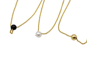 Giani Bernini Bracelet Set Gold Plated 925 Sterling Silver Onyx Beads Pearl 7.25 - Picture 1 of 5