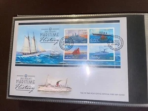 ISLE OF MAN MARITIME HISTORY SET OF 4 STAMPS FIRST DAY COVER - Picture 1 of 1