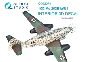 1/32 Quinta Studios 3D Interior #32074 Decal Me262B-1a/U1 for Revell Kit - Picture 1 of 2
