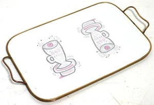 MESSINGTABLETT GRAFIK VINTAGE 70ER JAHRE WAIMEA MODERNISIERT MÖBEL - Bild 1 von 1