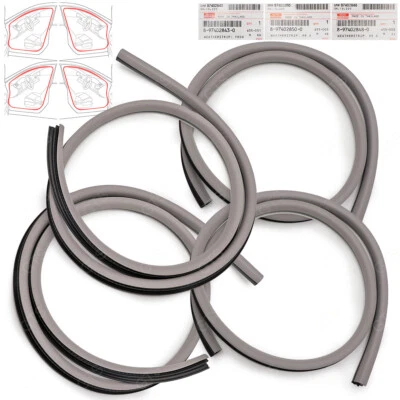 For Isuzu D-Max Dmax 2003 08 10 Set 4Dr Opening Door Rubber Weatherstrip Seal - Image 1 of 4