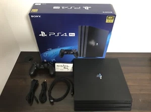 SONY Playstation 4 Pro PS4 Jet Black Console 1TB CUH-7200BB01 w/box - Picture 1 of 7