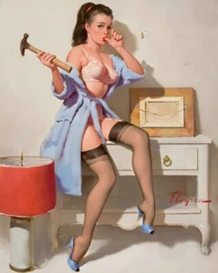 Vintage 1950's Pin-Up - High-Resolution Enhanced Image on Archival Paper - Picture 1 of 2