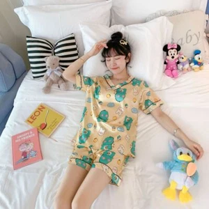 [US Seller] Lovely Short Sleeve Pajama For Women - FREESTYLE- ALL Season - Picture 1 of 9