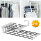 5 In 1 Pants Rack Multi-Functional Shelves Stainless Steel Wardrobe Magic Hanger