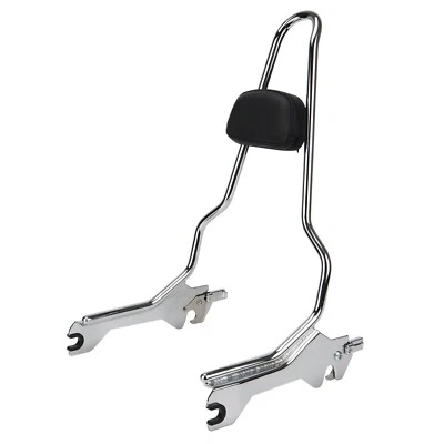 Encosto alto barra Sissy para Softail FXBR Breakout FLFB Fat Boy 2018-mais tarde prata - Imagem 1 de 4