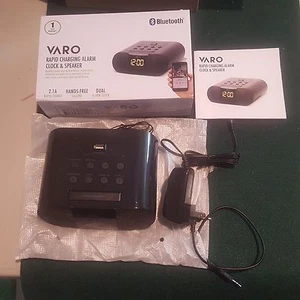 VARO BAC-802/12 Schnellladender Bluetooth Dual Wecker und Lautsprecher - Bild 1 von 3