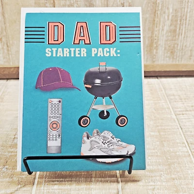 American Greetings Father's Day Card Dad Starter Pack Blue Orange Texture - Image 1 of 4