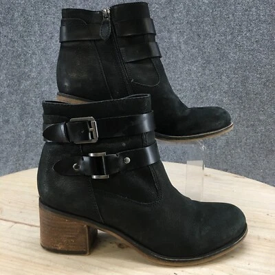 Botas Franco Sarto Mujer 7.5 M Lindmen 2 Motociclista Negras Imitación Cuero Hebilla Correa Foto 1 de 4