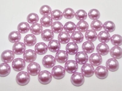200 pcs Half Pearl Bead 10mm Flat Back Round Cabachons Scrapbook Craft - Image 1 of 4