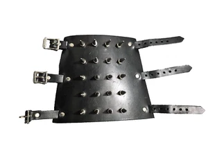 Metal Arm Wrist Studed Spike Leather Gauntlet - Picture 1 of 2