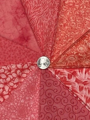 Coral Cotton Fabric Bundle FQ Half Full Yard Assortment Quilt - Image 1 of 4