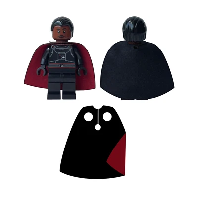 CAPES4MINIFIGS 2 CUSTOM Umhänge für Ihre Lego Moff Gideon Minifiguren schwarz/rot Umhang