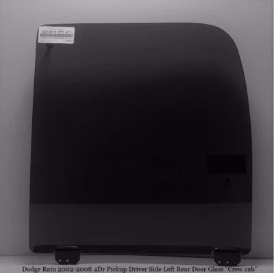 Fit:  Dodge Ram 2002-2010 4Dr Pickup Driver Side Left Rear Door Glass "Crew cab" - Imagem 1 de 2
