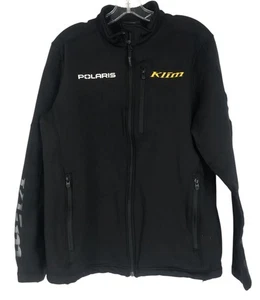 Klim Jacket Mens Medium Black Team Polaris Motocycle Fleece Lined Throttle Out - Picture 1 of 8