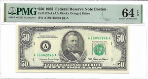 1985 $50 BOSTON FRN. PMG Choice Uncirculated 64 EPQ Banknote. - Picture 1 of 2