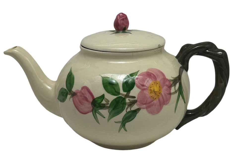 Bule Franciscan Desert Rose Vintage 6" Altura Feito nos EUA 1970’s Flying F - Imagem 1 de 4