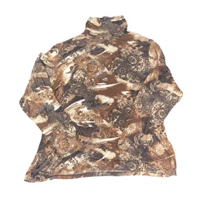 Investments Shirt Damen 3X Stretch Rollkragen Pullover gemustert Made in USA - Bild 1 von 7