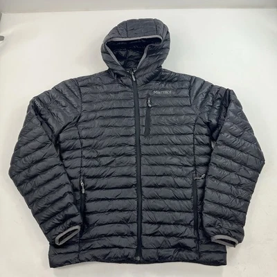 Marmot Featherless Thinsulate Insulated Puffer Hooded Jacket Black Size Medium - Image 1 of 4