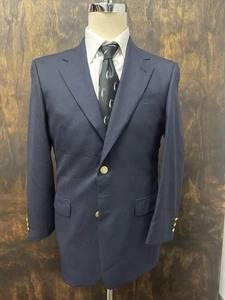 Burberry London Navy Pure Wool Notch Lapel Single Breasted Blazer Size 37 R - Bild 1 von 10