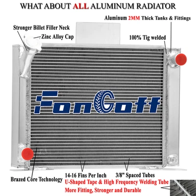 4-Row Aluminum Radiator For 1982-94 Ford Ranger Pickup 2.3L 4.0L  1989 1992 93 — 第 1/4 张图片