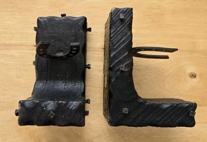 Vintage Lobeco Hand Crafted Wood Western Horseshoe Book Ends, Made in Spain - Picture 1 of 16