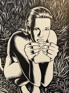 —Charles BURNS— Preciosa impresión promocional vintage: “AGUJERO NEGRO” *DOBLE CARA* - Imagen 1 de 4