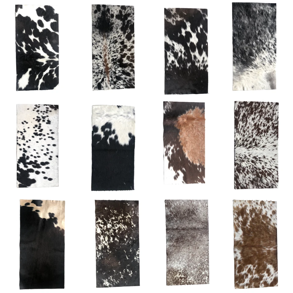 Natural Hair On Premium Quality Leather Cow Skin 12"x12" Sheet with Cow Fur - Image 1 of 4