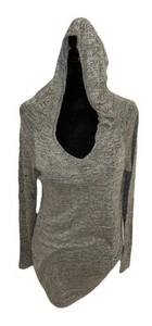 Pullover de maternidad Ultra Teexe gris manga larga cuello en V sudadera con capucha - Imagen 1 de 7