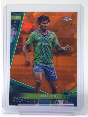 LEO CHU 2024 TOPPS CHROME MLS SAPPHIRE ORANGE REFRACTOR 25/25 Q4841 - Image 1 of 2