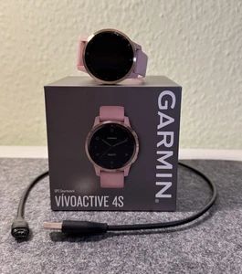 👟 Garmin vívoactive® 4S – Gold mit rosa Sportarmband, top Zustand, OVP, 40mm  - Bild 1 von 9