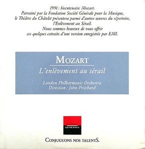 Mozart CD L'Enlèvement Au Sérail - Promo - France (EX/EX+) - Imagen 1 de 2