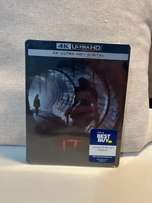 NEW IT (2017) 4K UHD+DIGITAL HD STEELBOOK! U.S BEST BUY EXLHSIVE! FACTORY SEALED - Image 1 of 4