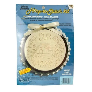 Paragon Hoop-to-Stitch Kit Candlewicking Wall Plaque OUR HOME w/ Hoop - Picture 1 of 6