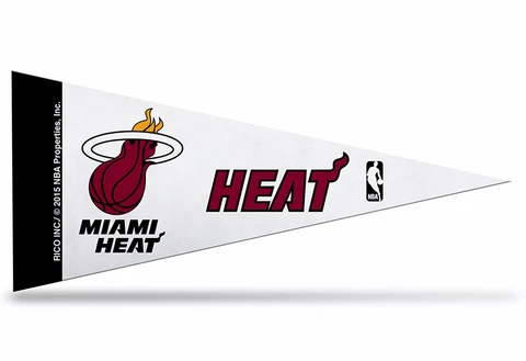Miami Heat NBA Mini Pennant 9"x4", New, Felt, Made in USA,Banner,Flag Cover