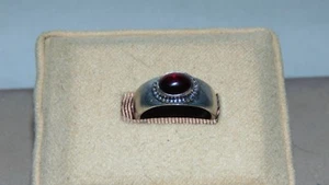 ANILLO DE PLATA ESTERLINA 925 DE COLECCIÓN CON PIEDRA ROJA TALLA 6 - Imagen 1 de 11
