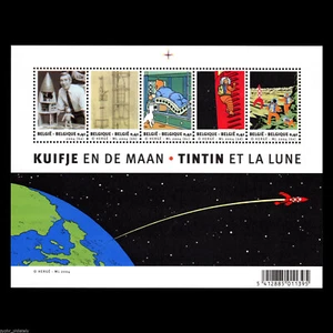 Belgium - "ANIMATION ~ CARTOON ~ SNOWY ~ TINTIN ON THE MOON" MNH MS 2004 ! - Picture 1 of 5